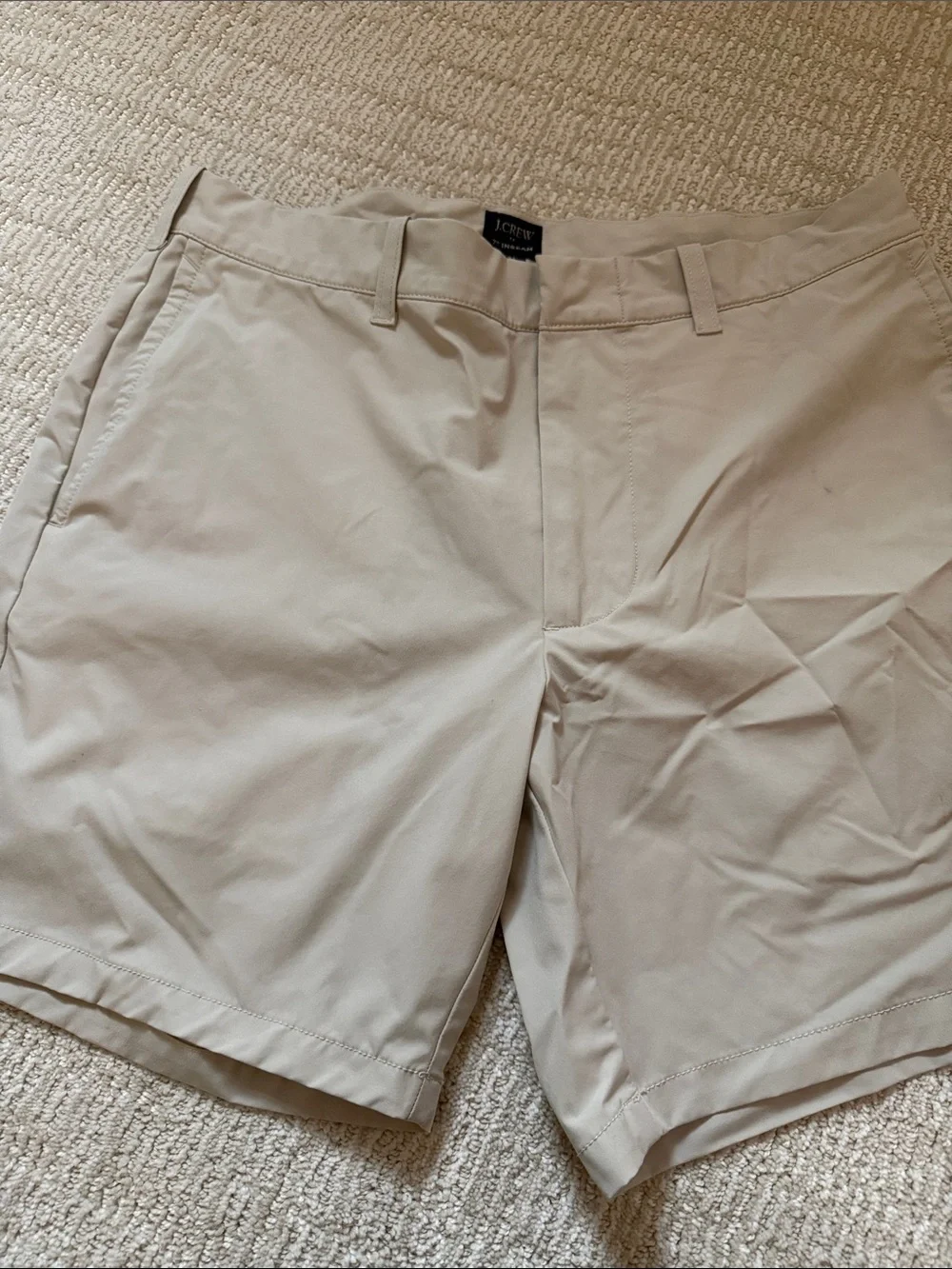 J. Crew Factory Men’s Khaki Flat-Front Performance Shorts